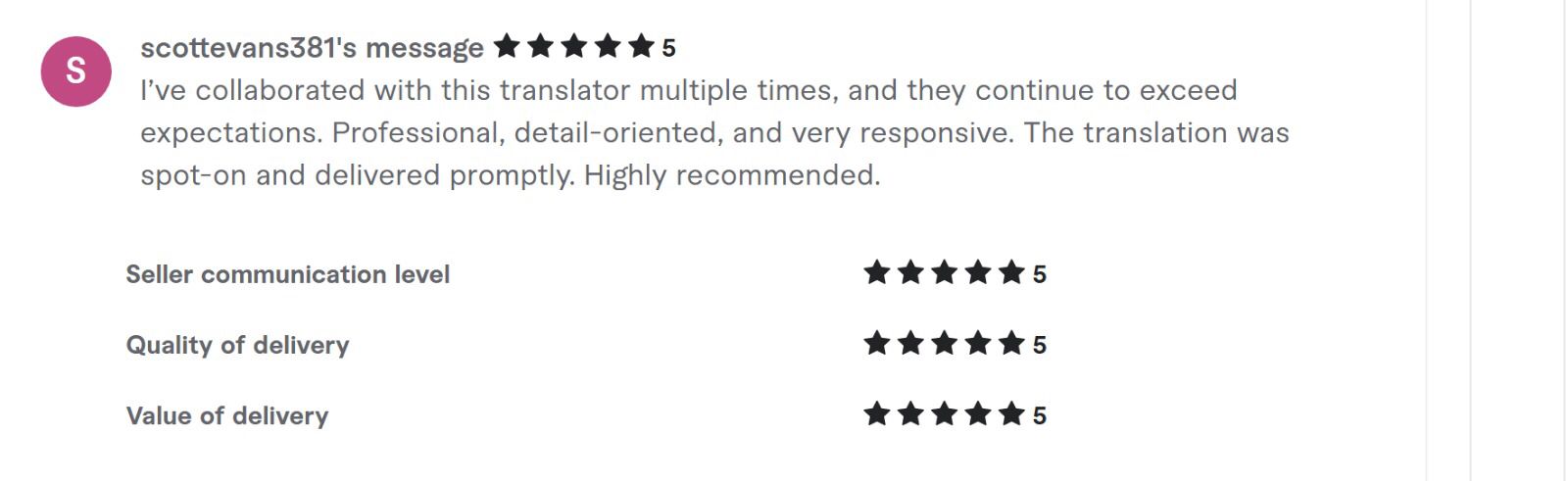 Client review