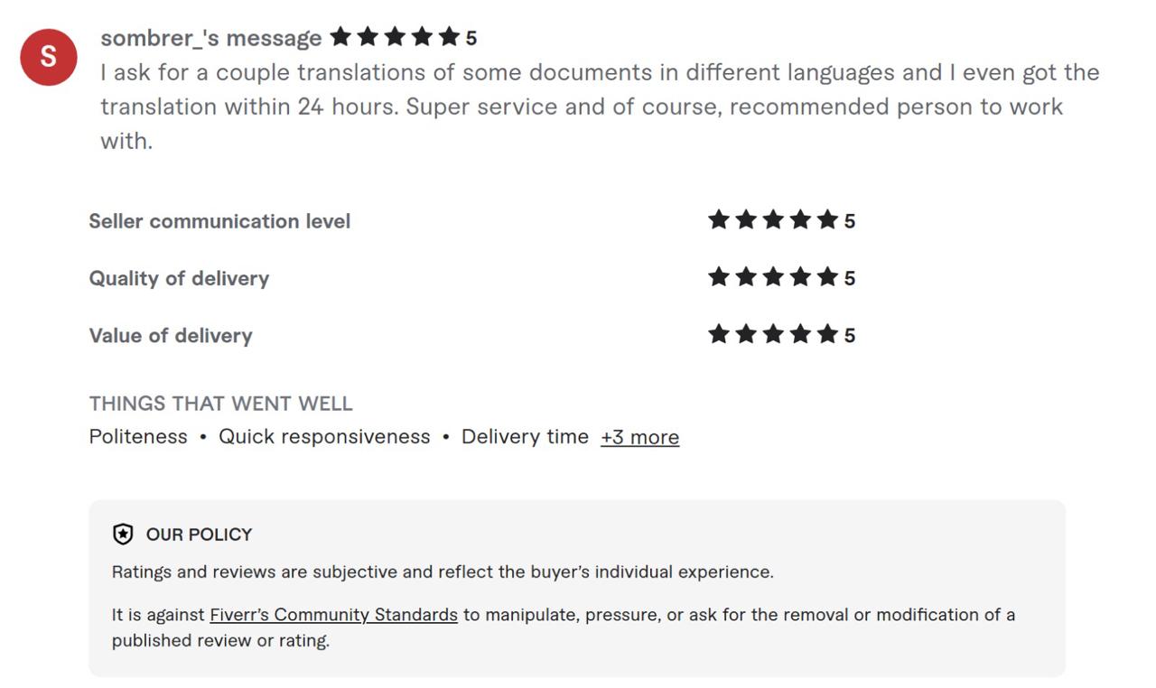 Client review