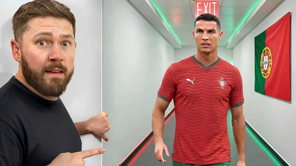 Original published thumbnail: 100 hours to meet Ronaldo